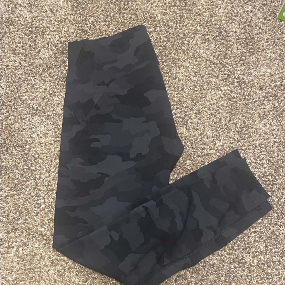 Lululemon Athletica Black Camouflage Instill Leggings